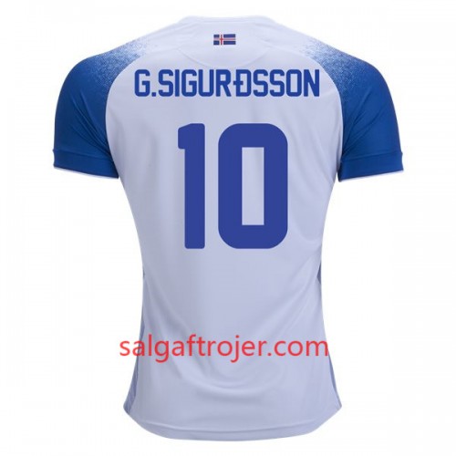Island Fodboldtrøjer G.Sigurdsson 10 Udebanesæt VM 2018 Island Fodboldtrøjer G.Sigurdsson 10 Udebanesæt VM 2018